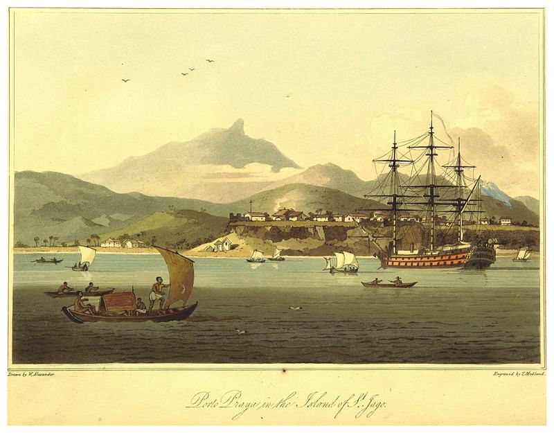 Insel Santiago mit dem Hafen BARROW 1806 (c) gemeinfrei